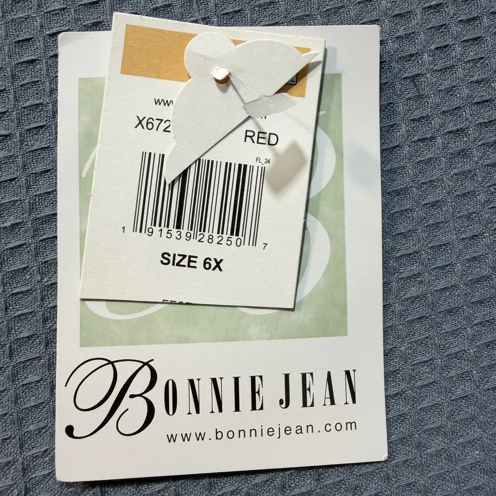 Bonnie Jean Red‎ Girls Dress Sz 6X Brand New